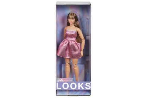 Barbie Looks brunetka v r��ov�ch mini �atech HRM16